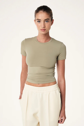 FOUNDATION SHORT SLEEVE TEE IN SILVER SAGE