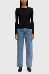 Amira Knit Long Sleeve Tee Black