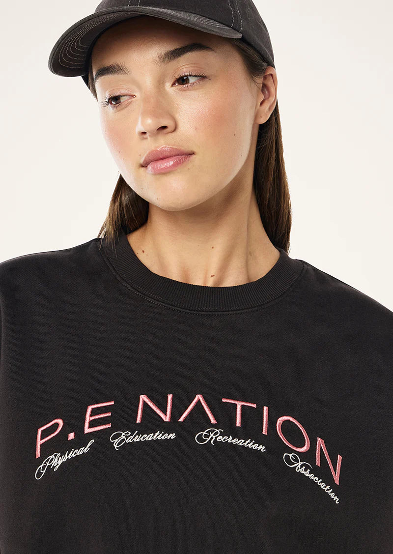 VOLUME SWEAT IN WASHED LICORICE