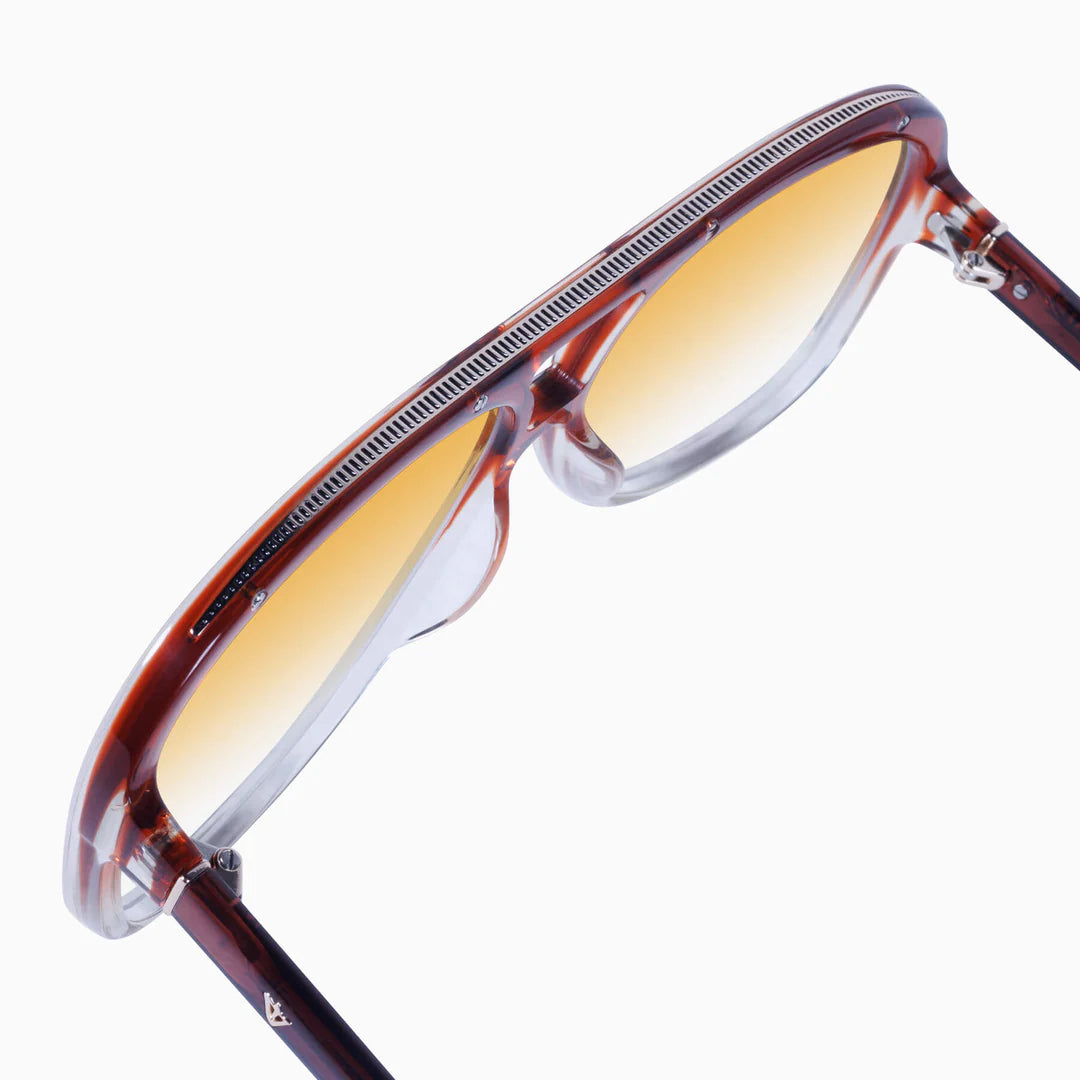 Bang - Burnt Orange Fade To Crystal w. Gold Metal Trim / Orange Gradient Lens