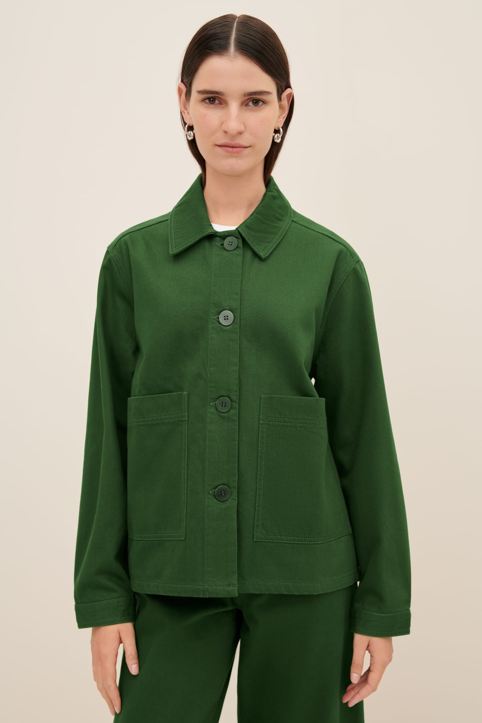 FELIX JACKET - GREEN DENIM