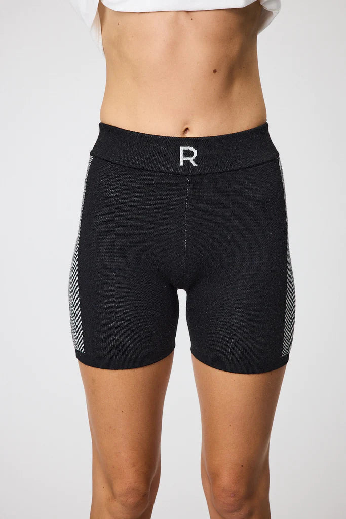 SYLVIE BIKE SHORT - BLACK/BONE